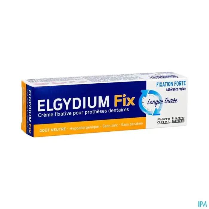 Elgydium fix fixation forte crème fixative gout neutre 45g