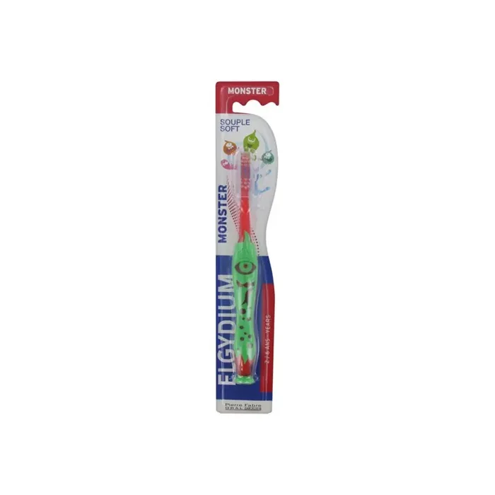 Elgydium Kids Monster brosse a dents souple 2-6 ans