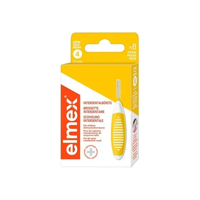 Elmex brossettes interdentaires jaune 0,7mm taille 4