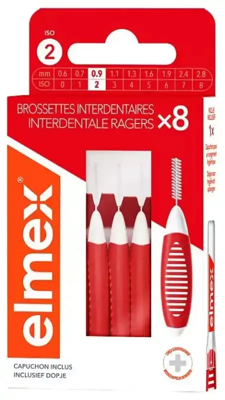 Elmex Brossettes Interdentaires Pack de 8 Brossettes – Taille 0,9 mm
