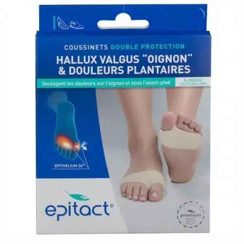 EPITACT HALLUX VALGUS OIGNON / DOULEURS PLANTAIRES Coussinets – Taille L