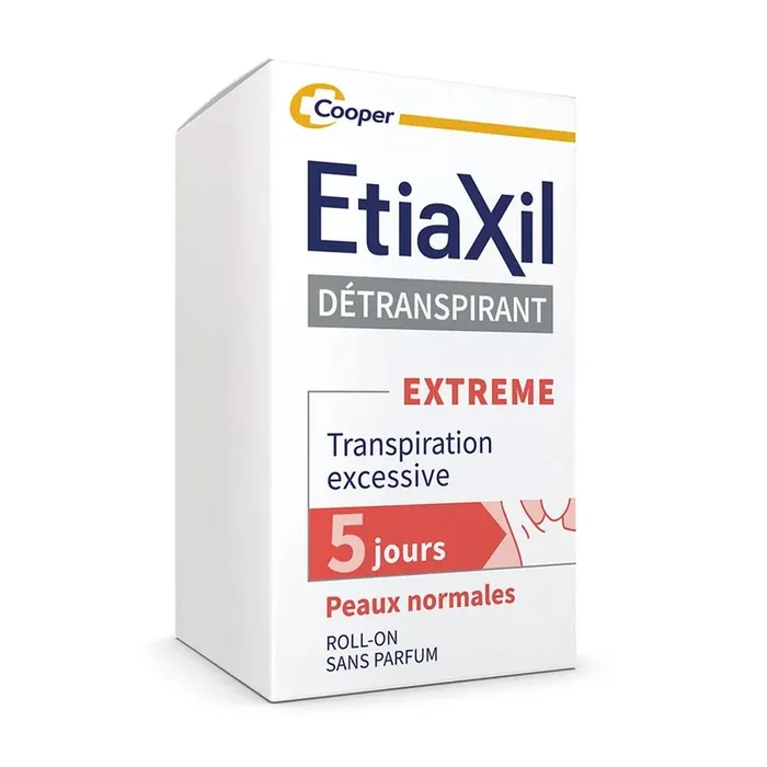 ETIAXIL – Déodorant Détranspirant – Traitement Transpiration Excessive – Aisselles – EXTREME – Peaux Normales