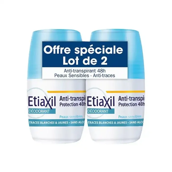 Etiaxil deodorant anti-transpirant 48h roll-on 2x50ml