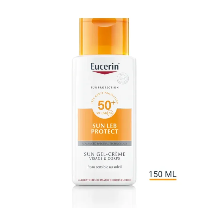 Eucerin – crème solaire SPF 50 visage et corps – 150ml