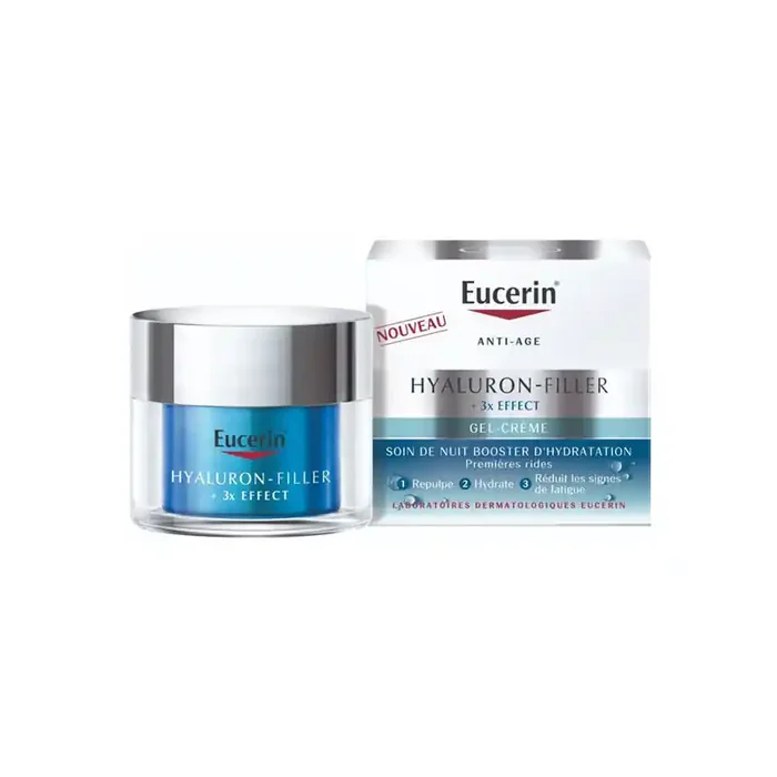 Eucerin Hyaluron-Filler +3x Effect gel-creme soin de nuit booster d‘hydratation 50ml