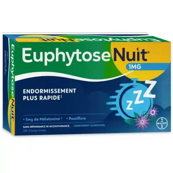 Euphytose Nuit Sommeil Mélatonine et Passiflore x 30