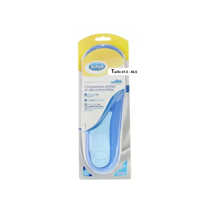 EXPERT SUPPORT SEMELLES CONFORT CHAUSSURES PLATES & DECONTRACTEES TAILLE 41.5 – 46.5 SCHOLL