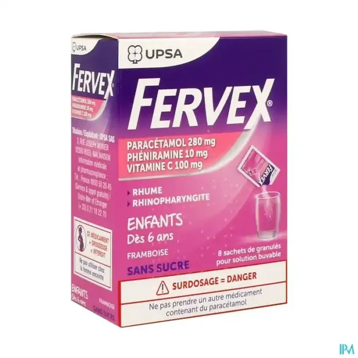 Fervex enfants sans sucre granules sachet 3g 8