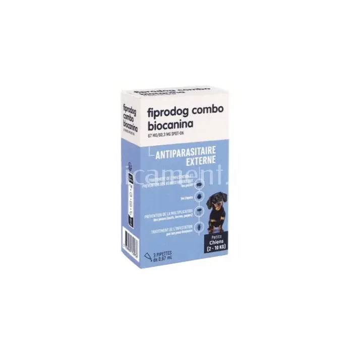 Fiprodog Combo Biocanina petits chiens 3 pipettes