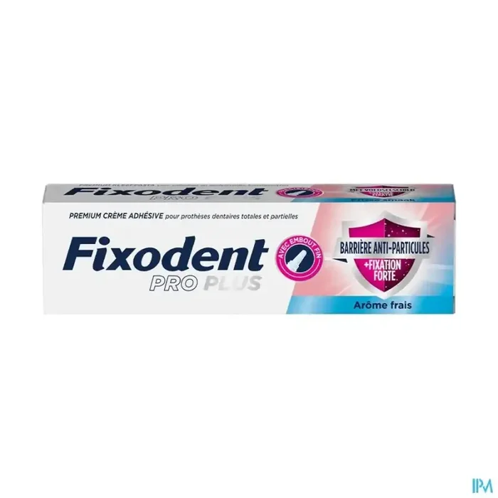 Fixodent pro plus barriere antiparticules crème adhesive pour prothese dentaire frais 40g