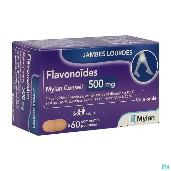 Flavonoides mylan conseil 500mg comprimé pellicule 60