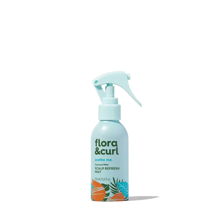 Flora&Curl Brume rafraîchissante apaisante pour le cuir chevelu à la noix de coco et à la menthe 100ml