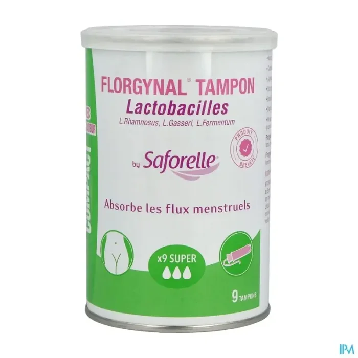 Florgynal tampon compact super boite de 9 tampon avec applicateur