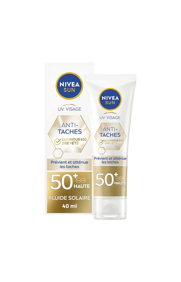 Fluide solaire anti-taches SPF 50+ – Luminous 630 – Visage – 40 ml