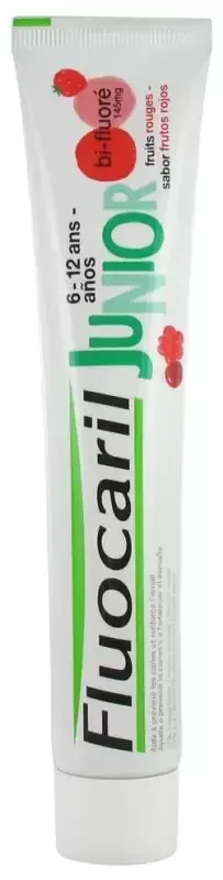 Fluocaril Junior Bubble Gum Dentifrice 75 ml – Parfum Fruits Rouges