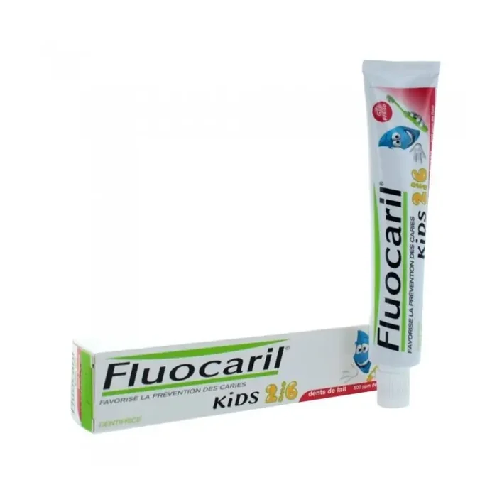 Fluocaril Kids Dentifrice Fraise 2-6 ans 50 ml