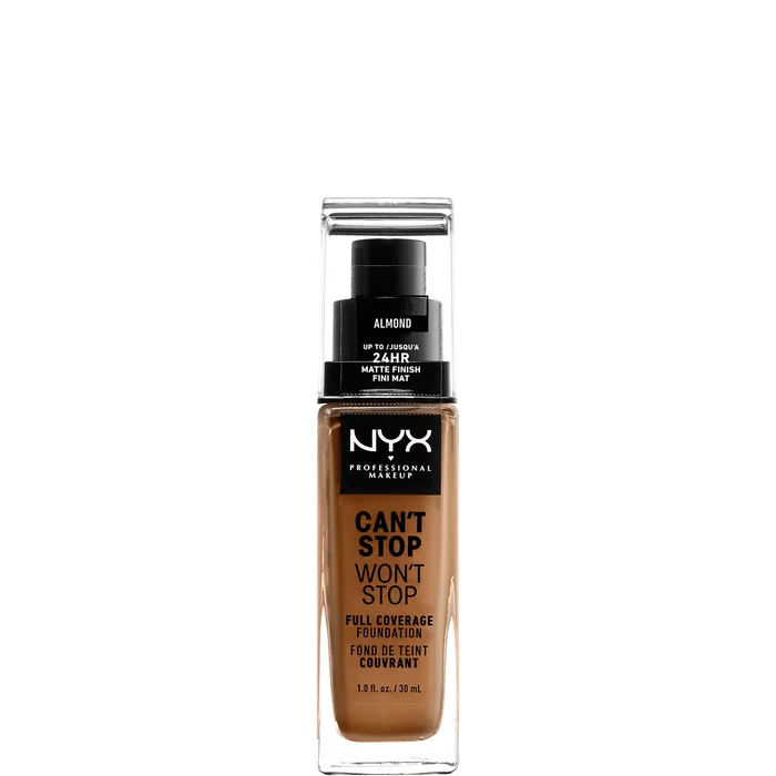 Fond de Teint 24 Heures Can't Stop Won't Stop NYX Professional Makeup (différentes teintes disponibles)
