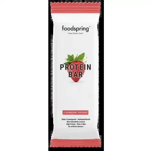 FOODSPRING BARRE PROTÉINÉE Yaourt Fraise – 60g