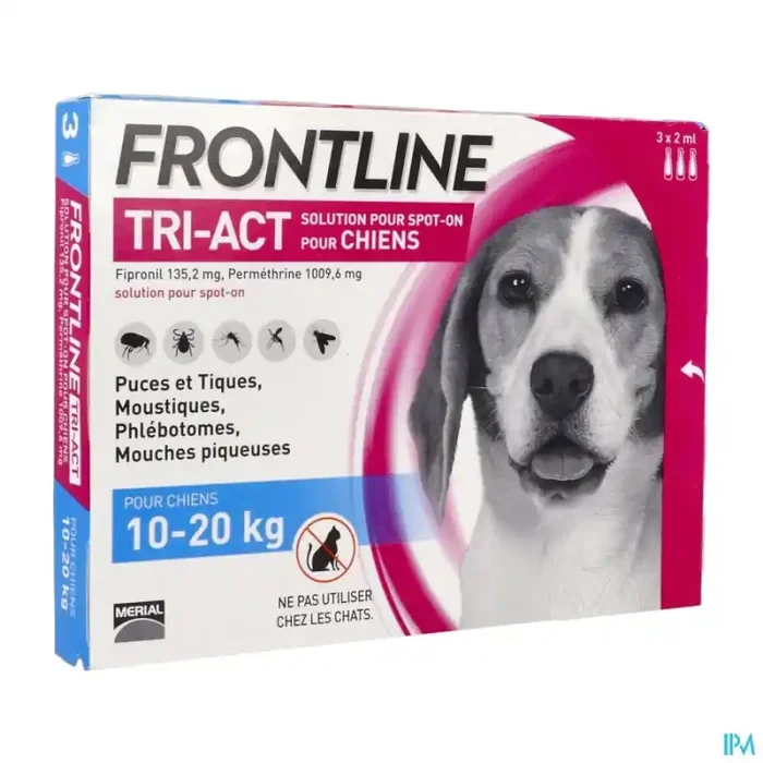 Frontline tri act spot on chien m solution x3