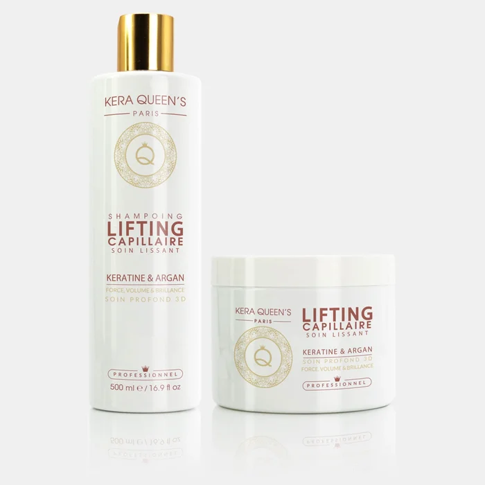 Gamme Lifting Kératine et Argan – Shampoing 500ml + Soin 500ml