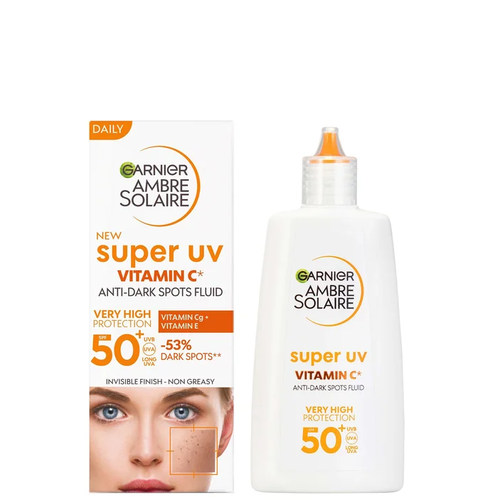 Garnier Ambre Solaire Super UV Fluide à la Vitamine C pour un Usage Quotidien SPF 50+ 40 ml