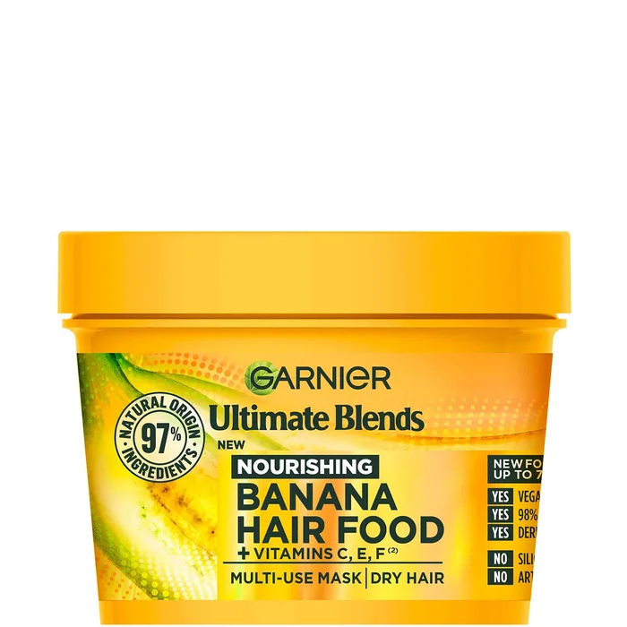 Garnier FRUCTIS Hair Food Banane 3-en-1 Masque Nourrissant pour Cheveux Secs 390 ml