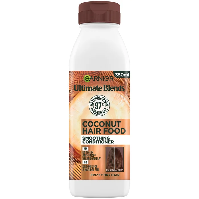 Garnier FRUCTIS Hair Food Noix de Coco Après-Shampooing Lissant pour Cheveux Frisés 350 ml