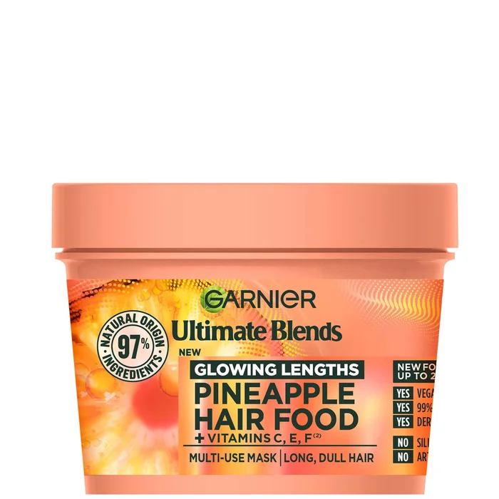 Garnier FRUCTIS Longueurs & Glow Masque Soin Lamellaire Hair Food Ananas 3-en-1 400 ml