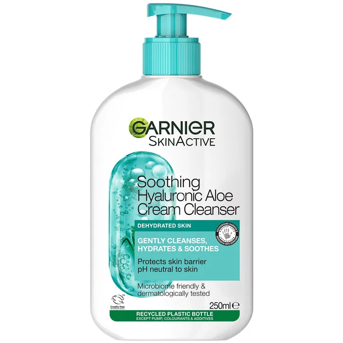 Garnier Skin Active Gel Nettoyant Apaisant à l'Acide Hyaluronique et Aloe Vera 250 ml