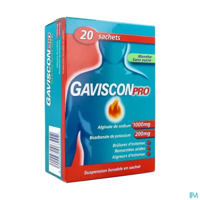 Gavisconpro menthe suspension buvable sachet 10ml 20