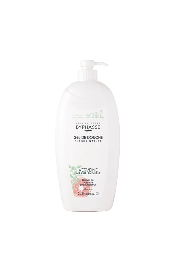 Gel douche – Verveine & pamplemousse – Plaisir Nature – 2 L