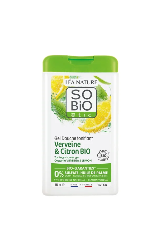 Gel douche bio tonifiant – Verveine & Citron – 450 ml