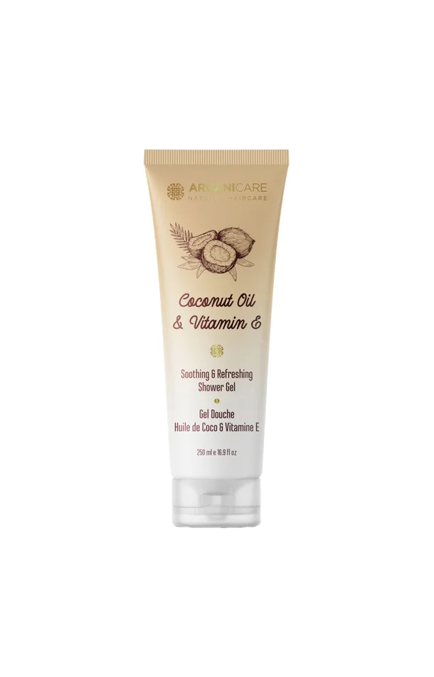 Gel douche hydratant – Huile de coco & vitamine E – 250 ml