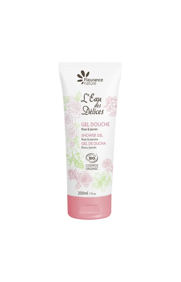 Gel douche nourrissant bio – Rose & jasmin – Corps – 200 ml