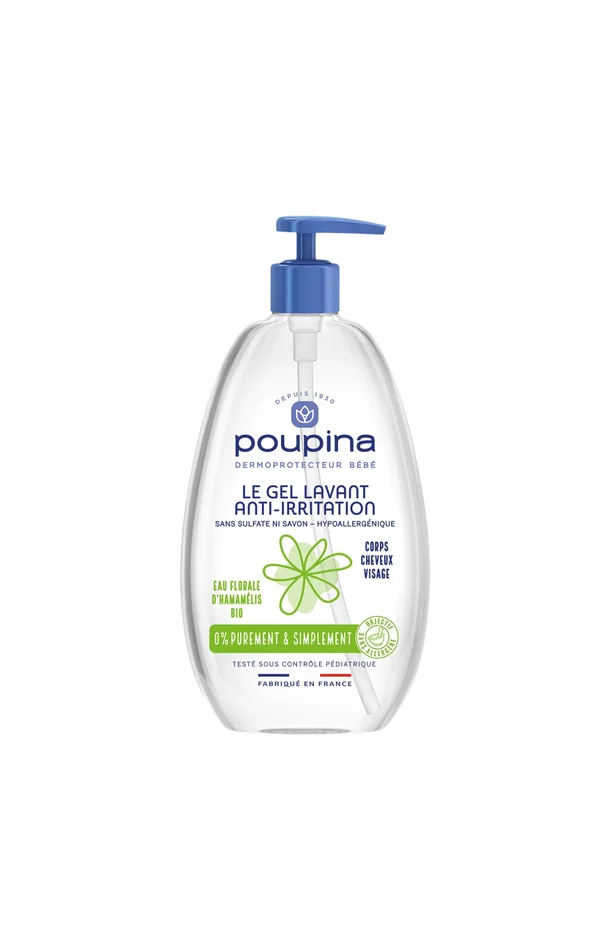 Gel lavant anti-irritation – Corps, visage & cheveux – Bébé – 485 ml