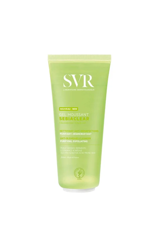 Gel moussant nettoyant – Sebiaclear – Acide salicylique – Peaux mixtes à grasses