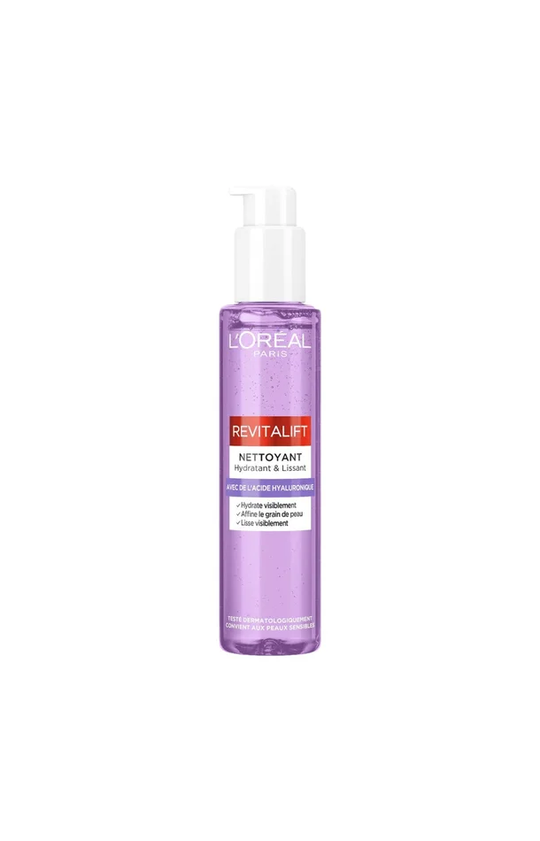 Gel nettoyant hydratant & lissant – Revitalift – Acide hyaluronique – Visage