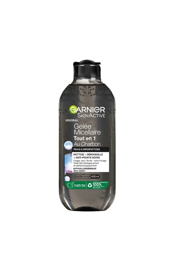 Gelée micellaire – SkinACtive Charbon – Peaux à imperfections