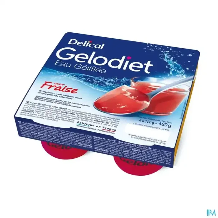 Gelodiet eau gelifiee fraise 120g x4