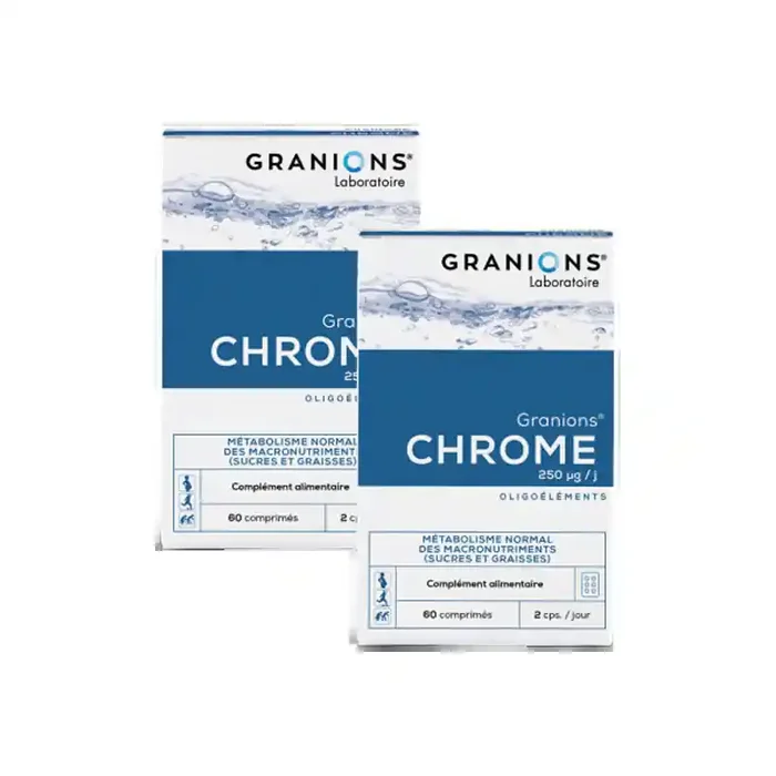 Granions Chrome 250 µg lot de 2 x 60 comprimes