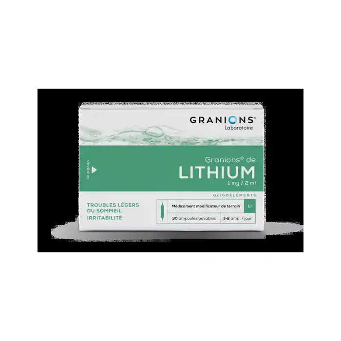 GRANIONS DE LITHIUM 1mg/2ml, solution buvable