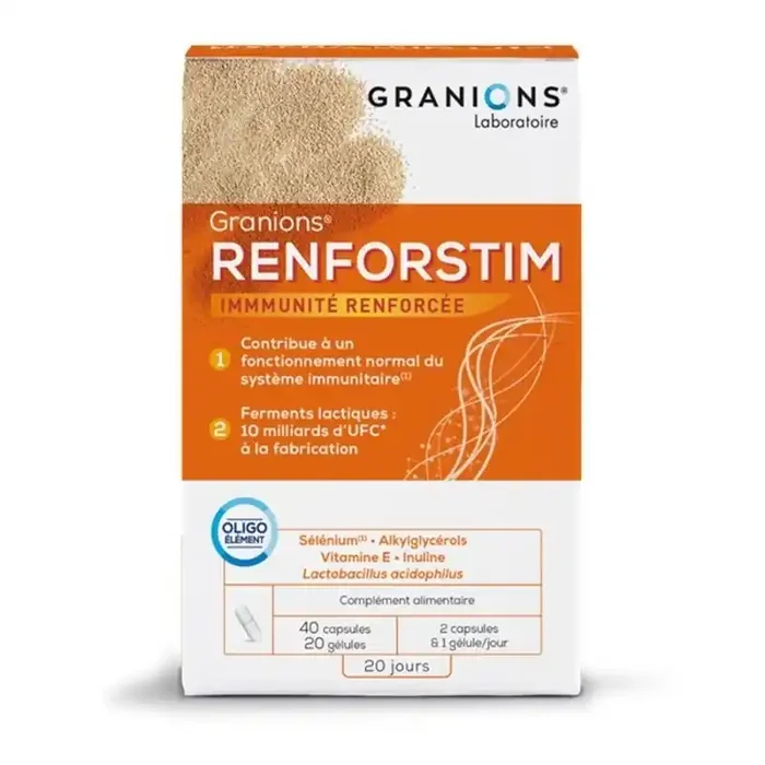 Granions renforstim 40 capsules 20 gelules 38g