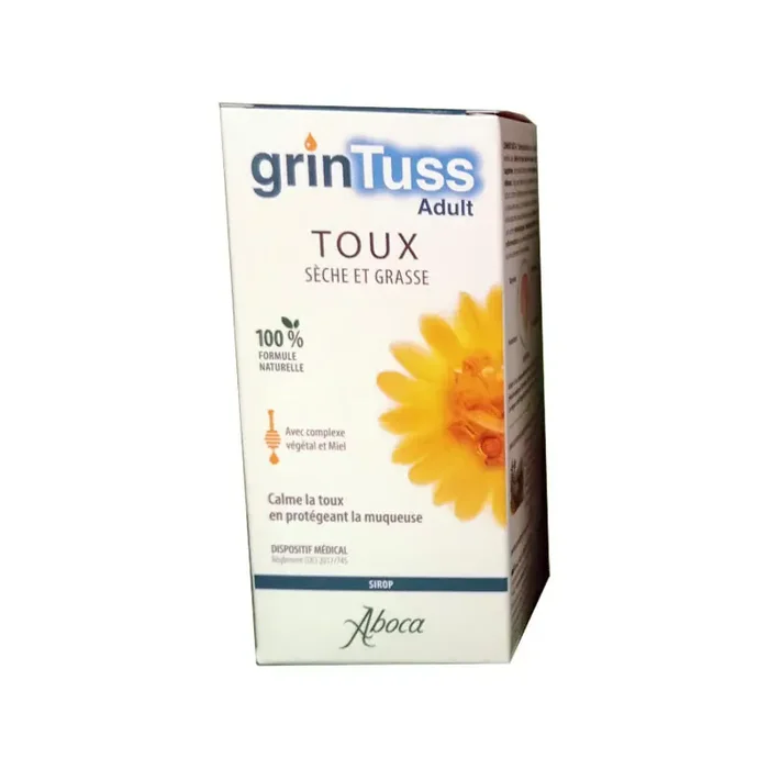 GRINTUSS ADULTE SIROP TOUX SECHE et GRASSE 180G ABOCA