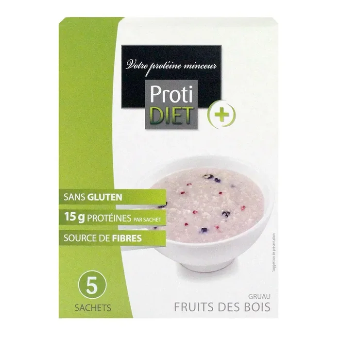 Gruau arôme fruits des bois sans gluten 5 sachets