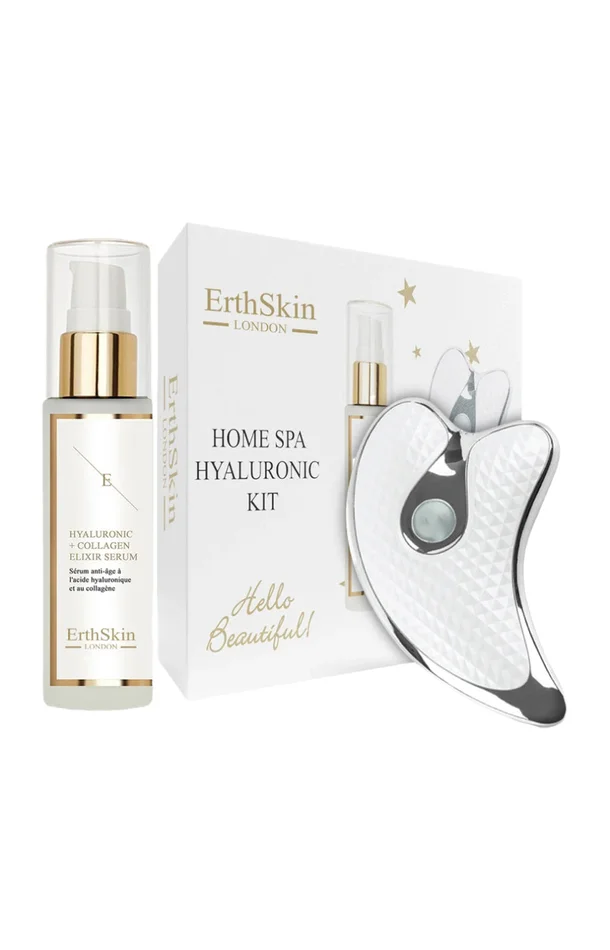 Gua sha & sérum – Acide Hyaluronique & Collagène – Visage