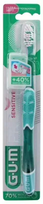 Gum Brosse à Dents Pro Sensitive Ultra-Souple 15/100E – Couleur Vert