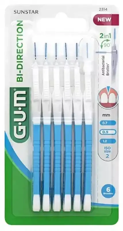 Gum Brossettes Proxabrush Bidirection Ultra-Micro – Modèle 2314 0,9 mm