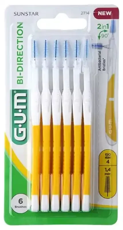 Gum Brossettes Proxabrush Bidirection Ultra-Micro – Modèle 2714 1,4 mm