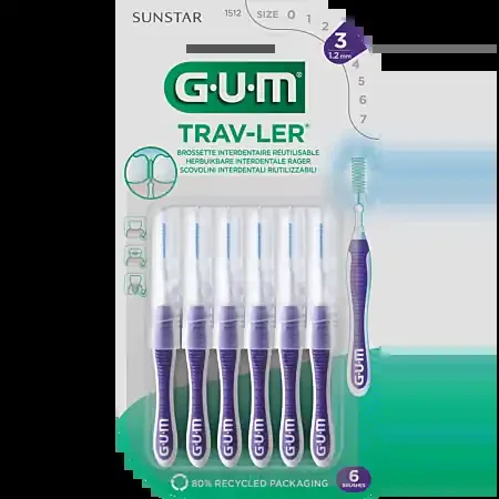 Gum Trav-ler Brossettes Interdentaires 1512 1,2mm x6