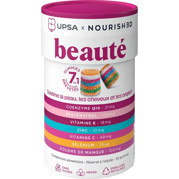 Gummies beauté – Zinc & coenzyme Q10 – Peau, cheveux et ongles – 30 gummies